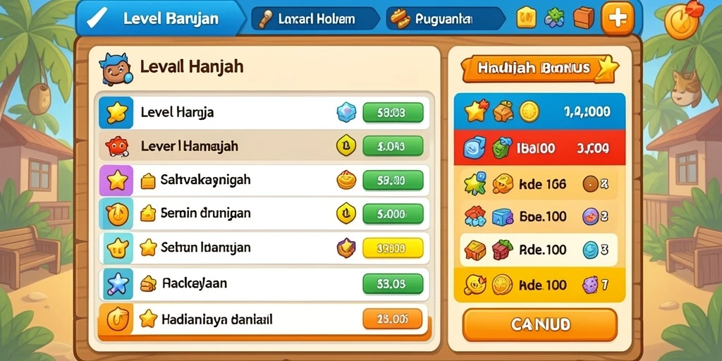 Level menantang yang memacu adrenalin.